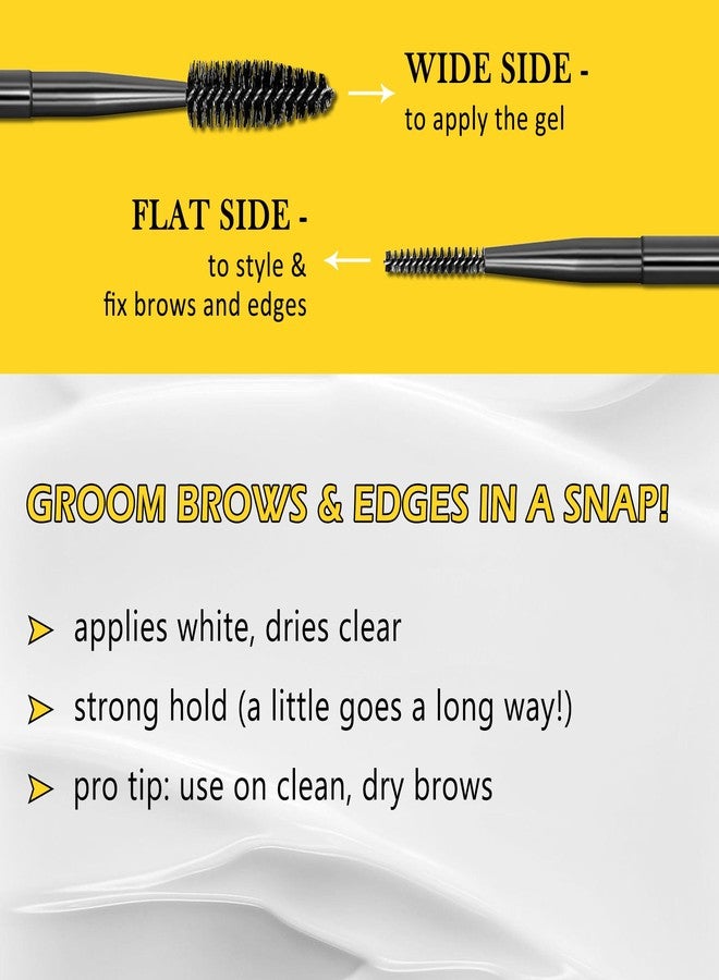 Lestpola 24H Super Hold Clear Eyebrow Gel, Waterproof Long-Lasting Lock & Freeze Brow Styling Glue, Fast-Dry Non-Sticky, Vegan Formula for Natural-Looking Brows, Got to Be Glue with Precision Brush(2-Pack) - Image 4